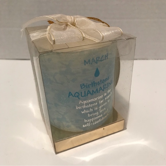 March BIRTHSTONE CANDLE - aquamarine - Picture 2 of 4